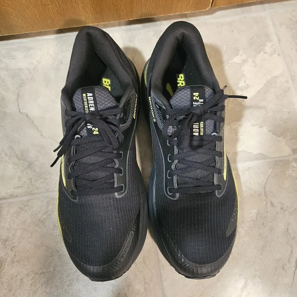 Brooks Adrenaline GTS 24  Black Yellow Running Shoes 1104381D033 Men Size 11
